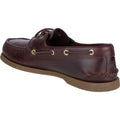 Maroon - Side - Sperry Mens Authentic Original Leather Boat Shoes