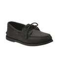 Black - Front - Sperry Mens Authentic Original Leather Boat Shoes