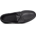 Black - Pack Shot - Sperry Mens Authentic Original Leather Boat Shoes