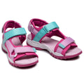 Fuchsia-Light Pink-Cyan - Close up - Geox Girls Borealis Sandals