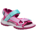Fuchsia-Light Pink-Cyan - Front - Geox Girls Borealis Sandals