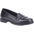 Black - Front - Hush Puppies Girls Emer Leather School Shoes