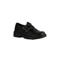 Black - Front - Geox Girls Casey Leather School Shoes