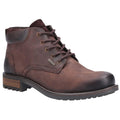 Brown - Front - Cotswold Mens Woodmancote Leather Combat Boots