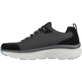 Black - Side - Skechers Mens D´Lux Walker Bersaga Leather Relaxed Fit Trainers