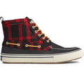Black-Red - Back - Sperry Mens Bahama Storm Leather Ankle Boots