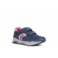 Navy-Fuchsia - Front - Geox Girls Pavel Trainers