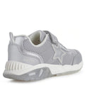 Silver-White - Side - Geox Childrens-Kids Spaziale Trainers