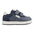 Navy-White - Back - Geox Boys Trottola Leather Trainers