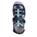 Navy-Lilac - Side - Geox Girls Vaniett Leather Sandals