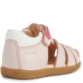Light Rose - Side - Geox Girls Macchia First Steps Leather Sandals