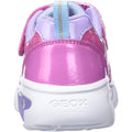 Fuchsia-Lilac - Side - Geox Girls Assister Faux Leather Trainers