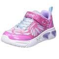 Fuchsia-Lilac - Front - Geox Girls Assister Faux Leather Trainers