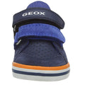 Navy-Royal Blue - Close up - Geox Boys Kilwi Leather Trainers