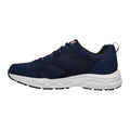 Navy-Orange - Side - Skechers Mens Oak Canyon Sunfair Suede Relaxed Fit Trainers