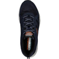 Navy-Orange - Lifestyle - Skechers Mens Oak Canyon Sunfair Suede Relaxed Fit Trainers