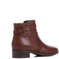 Brown - Back - Geox Womens-Ladies Felicity Leather Ankle Boots