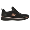 Black-Rose Gold - Back - Skechers Womens-Ladies Squad SR Safety Shoes