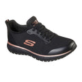 Black-Rose Gold - Front - Skechers Womens-Ladies Squad SR Safety Shoes