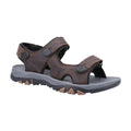 Brown - Back - Cotswold Mens Lansdown Leather Sandals