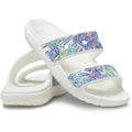 White-Multicoloured - Close up - Crocs Childrens-Kids Classic Butterfly Sandals