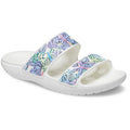 White-Multicoloured - Front - Crocs Childrens-Kids Classic Butterfly Sandals