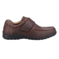 Brown - Back - Fleet & Foster Mens David Leather Shoes