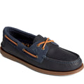 Navy - Front - Sperry Mens Authentic Original Tumbled Leather Boat Shoes