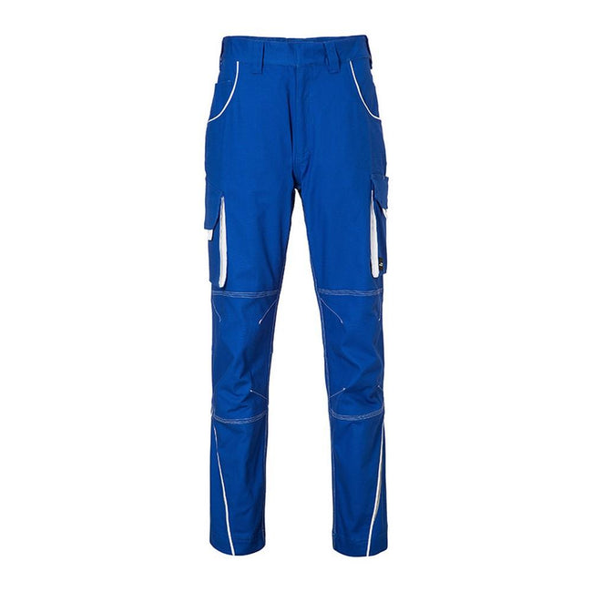 Royal Blue-White - Front - James and Nicholson Mens Level 2 Workwear Pants