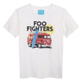 Vintage White - Front - Amplified Childrens-Kids Camper Van Foo Fighters T-Shirt