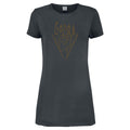 Charcoal - Front - Amplified Womens-Ladies Power Glove Gojira T-Shirt