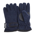 Navy - Front - FLOSO Childrens-Kids Thermal Thinsulate Fleece Gloves With Palm Grip (3M 40g)