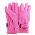 Pink - Front - FLOSO Girls Childrens-Kids Plain Thermal Thinsulate Fleece Gloves (3M 40g)