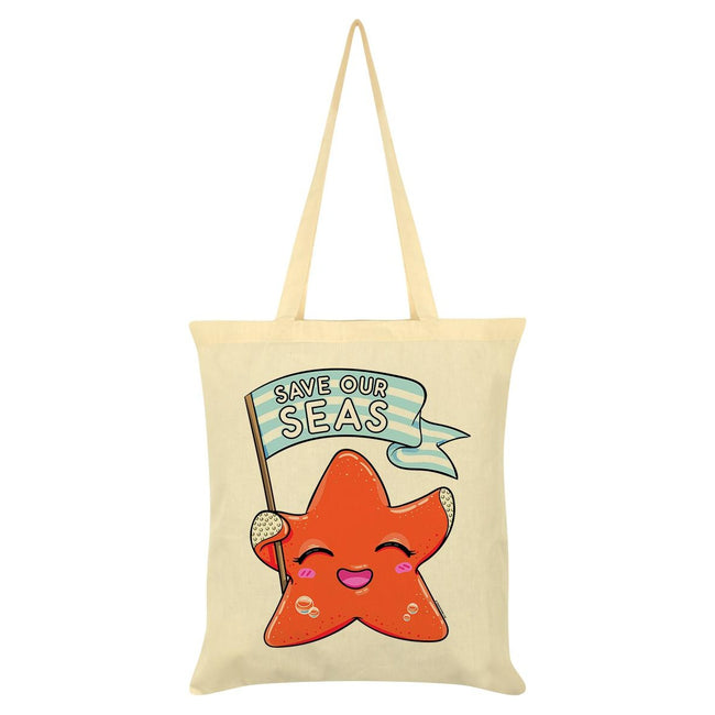 Cream - Front - Grindstore Save Our Seas Tote Bag