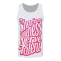 White-Pink - Front - Grindstore Mens Charisma Uniqueness Nerve and Talent Sub Vest