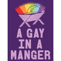 Purple - Side - Grindstore Mens A Gay In A Manger Christmas Jumper