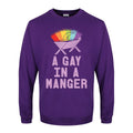 Purple - Front - Grindstore Mens A Gay In A Manger Christmas Jumper