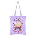 Lilac - Front - Grindstore Happy Space Llama Tote Bag