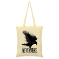 Cream-Black Print - Front - Grindstore Nevermore Tote Bag