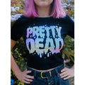Black - Back - Grindstore Womens-Ladies Pretty Dead Pastel Goth Crop Top