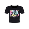 Black - Front - Grindstore Womens-Ladies Pretty Dead Pastel Goth Crop Top