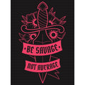 Black - Side - Grindstore Womens-Ladies Be Savage Not Average Vest Top