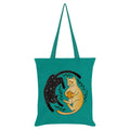 Emerald Green-Black - Front - Grindstore Celestial Kittens Tote Bag