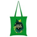 Green - Front - Grindstore I Love My Neighbour Tote Bag