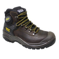 Brown - Front - Grisport Mens Contractor Leather Safety Boots