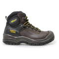 Brown - Back - Grisport Mens Contractor Leather Safety Boots
