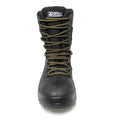 Black - Close up - Grisport Mens Combat Waxy Leather Safety Boots