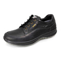 Black - Close up - Grisport Mens Livingston Leather Walking Shoes
