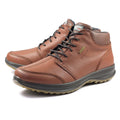 Tan - Close up - Grisport Mens Lomond Leather Walking Shoes