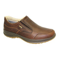 Brown - Front - Grisport Mens Melrose Waxy Leather Walking Shoes
